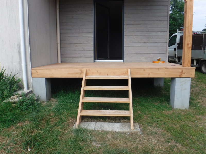 Extension sur dalle bois à Germond-Rouvre (79)